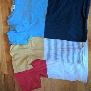 H & M shirts (red yellow blue versions)